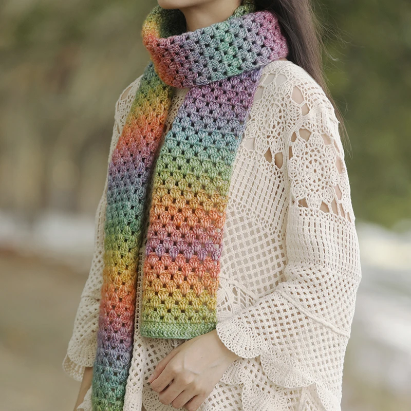 雪妃尔【非成品】女款围巾材料包【内含2团线加一份工具】