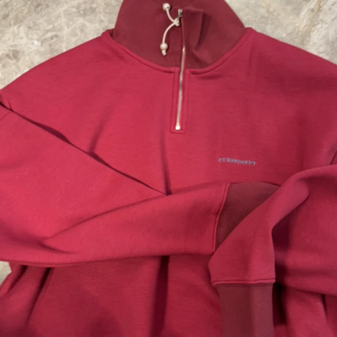 ［小小布］no退换-东大门正品o5u小字母半拉链卫衣