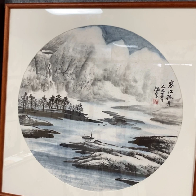 【闪购商品】国画手绘国画带框60.60