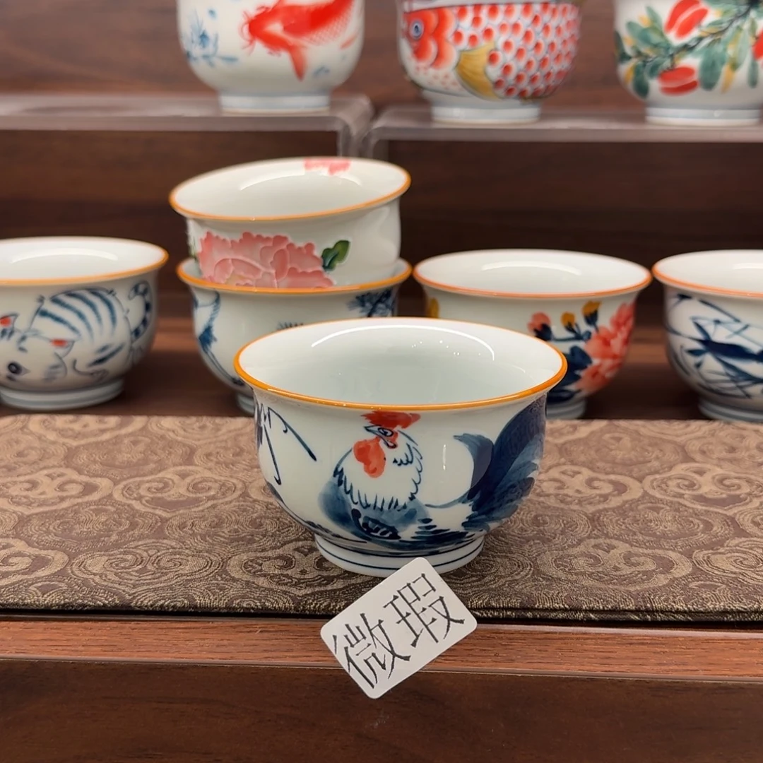 微瑕釉下彩纯手绘