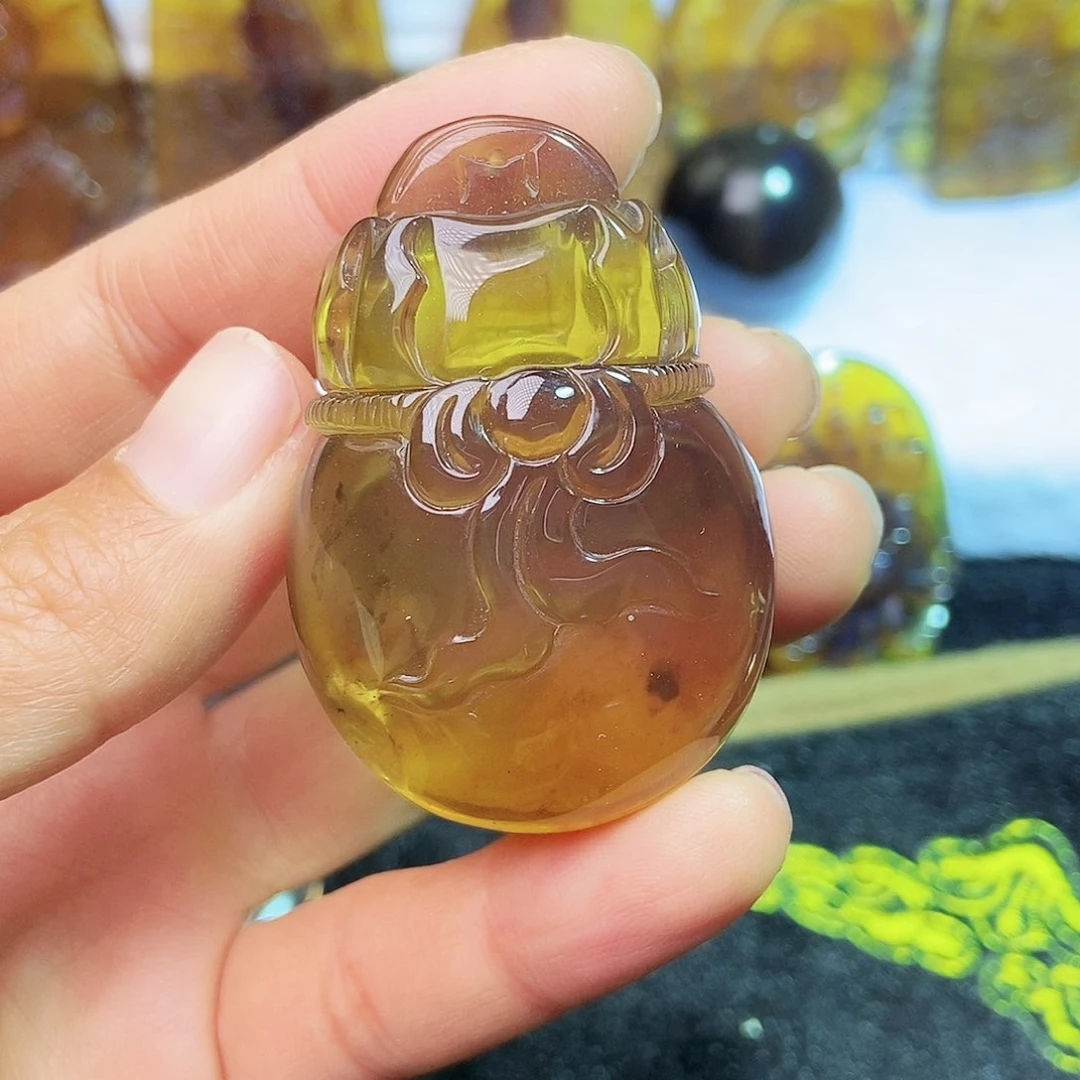 琥珀颈饰未镶嵌钱袋子