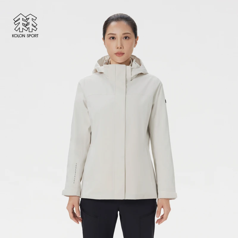 KOLON SPORT可隆冲锋衣2级Polartec女士连帽多口袋抓绒三合一