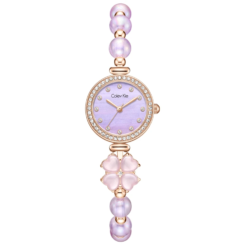 ColevKie【官方正品】CK蝴蝶手链女表小圆表简约时尚优雅女表5008