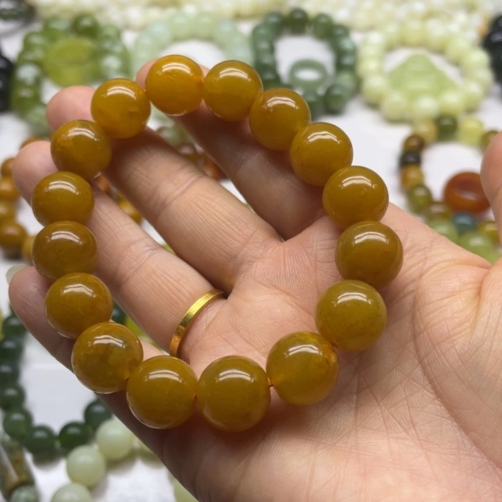 蛇纹石玉手串未镶嵌