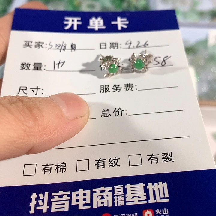 *****翡翠银S925镶嵌颈饰耳钉