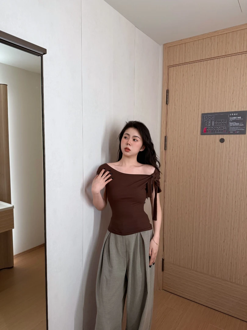 【Molly专属】棕色四穿气质感上衣