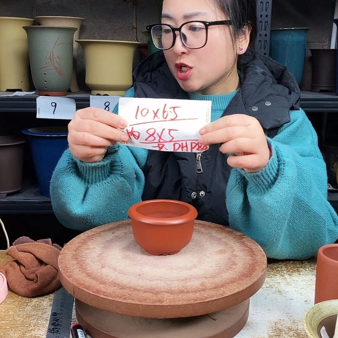 紫砂一只花盆货号DHP88