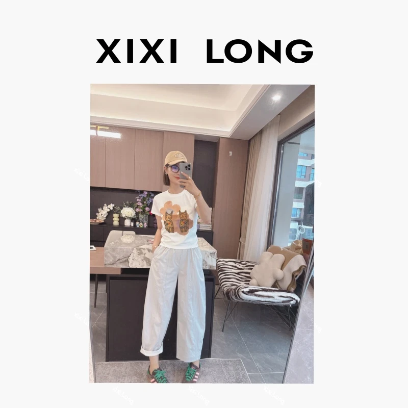 【大喜】奶皮裤 25夏纸皮薄凉感九分裤女直筒设计百搭女   2727