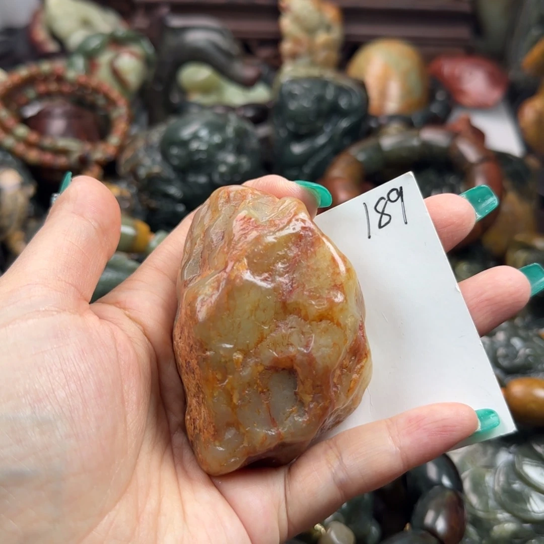 岫岩河磨玉（透闪石质玉）手把未镶嵌