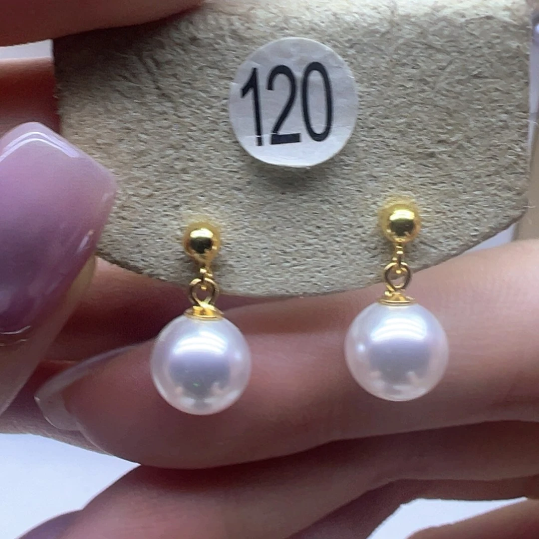 银S925镶嵌淡水珍珠耳饰