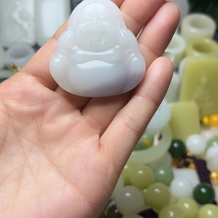 和田玉（糖玉）未镶嵌车挂