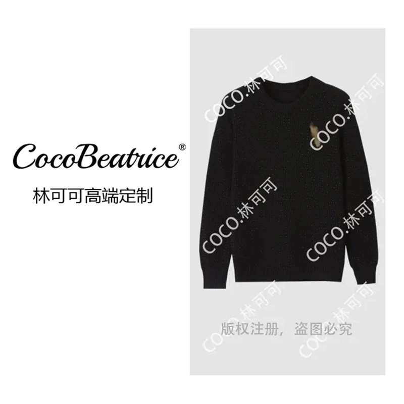 【COCO林可可】羊毛烫钻设计高级感时尚针织衫毛衣女jx5866