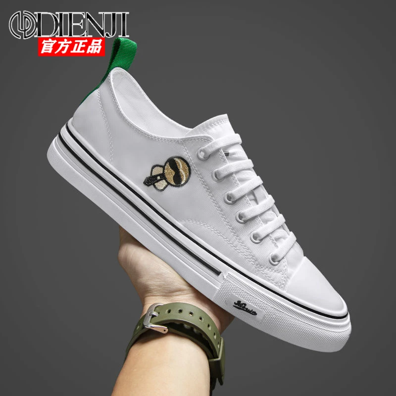 帆布鞋男春季2025年新款百搭休闲小白鞋男士低帮学生板鞋潮鞋