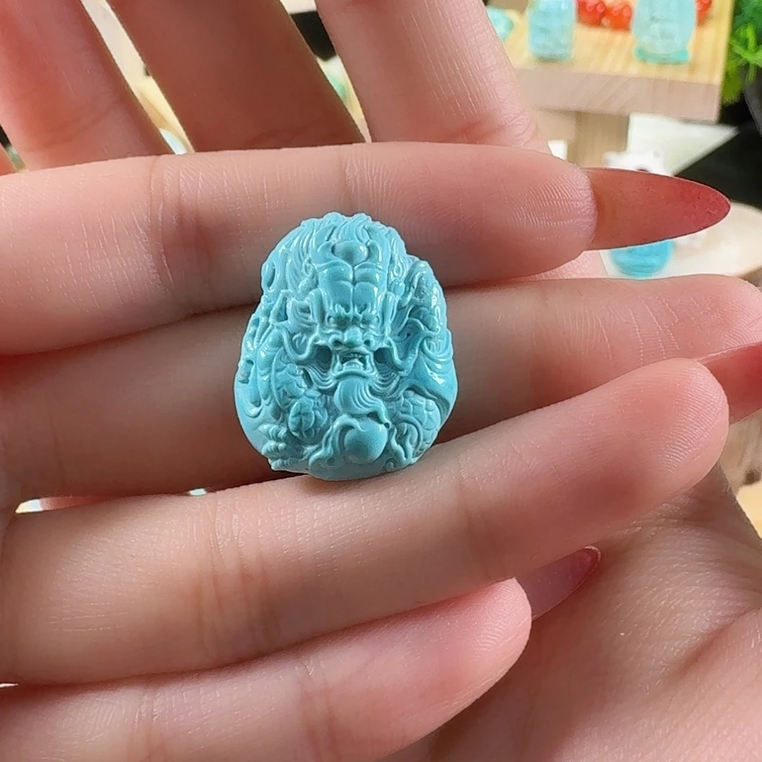 过***火绿松石未镶嵌吊坠(不含链)