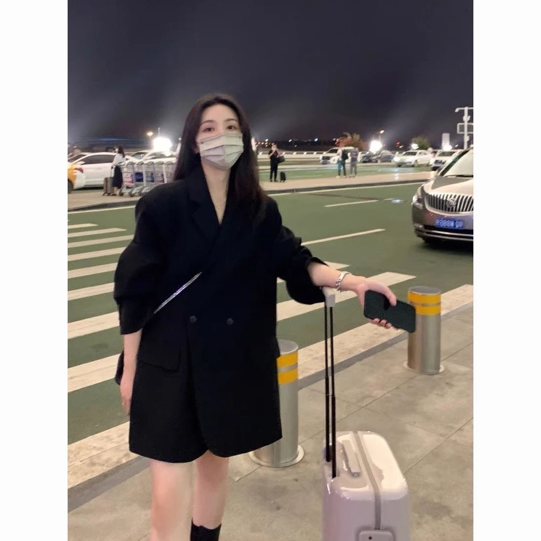 韩版小西装春秋气质时尚休闲小众宽松质感春季设计感西装外套春秋