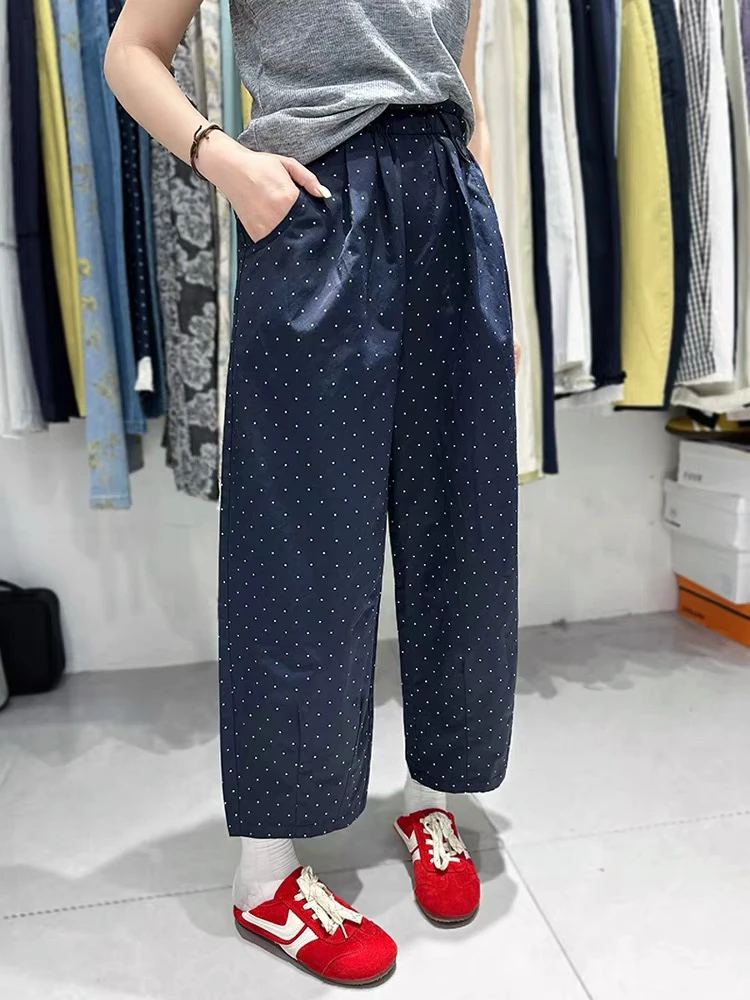 【遇见】一粒扣波点裤