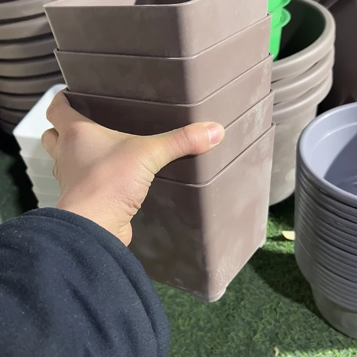 咖色方盆14外径14高5个盆