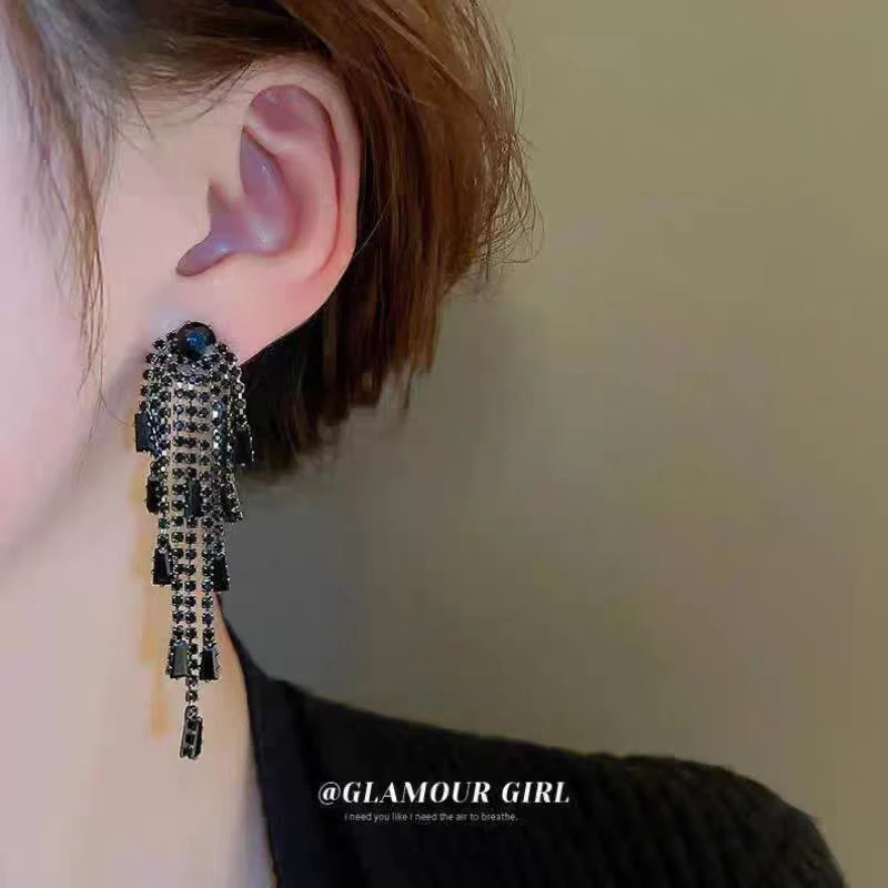 铜合金琉璃耳饰 流苏型耳环