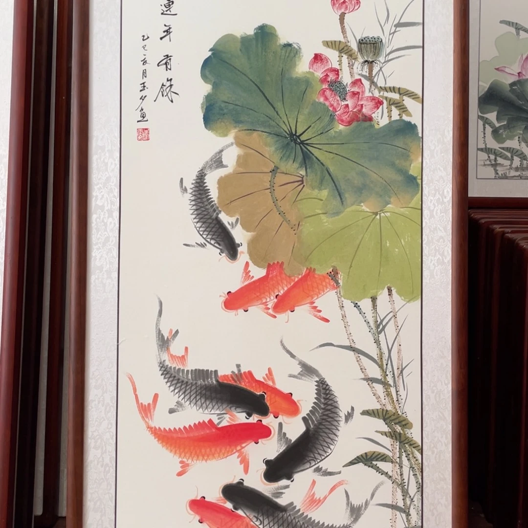 国画带框尺寸63*123厘米