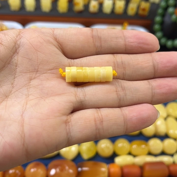 琥珀未镶嵌裸石卡8浓蜡隔片一组精工微瑕漏