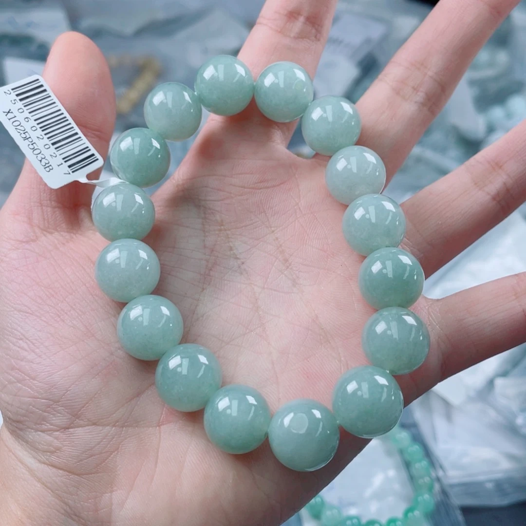 未镶嵌定制翡翠珠串13.0