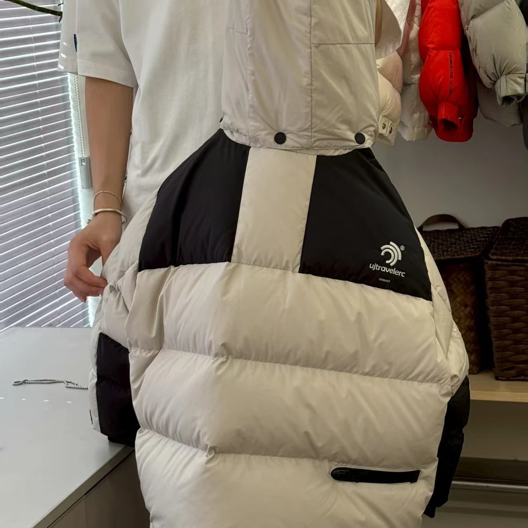 现韩国女童拼色羽绒服2025冬季90白鸭绒儿童加厚外套中大童面包服