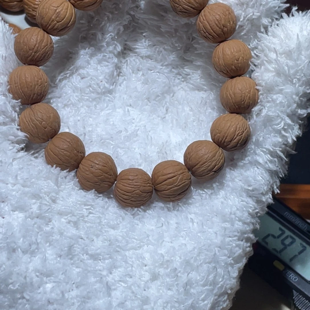 文玩核桃手串14中边肚同尺风羽