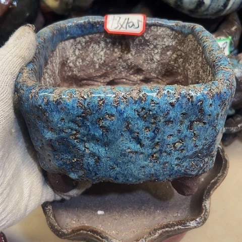 红陶粗陶花盆手工