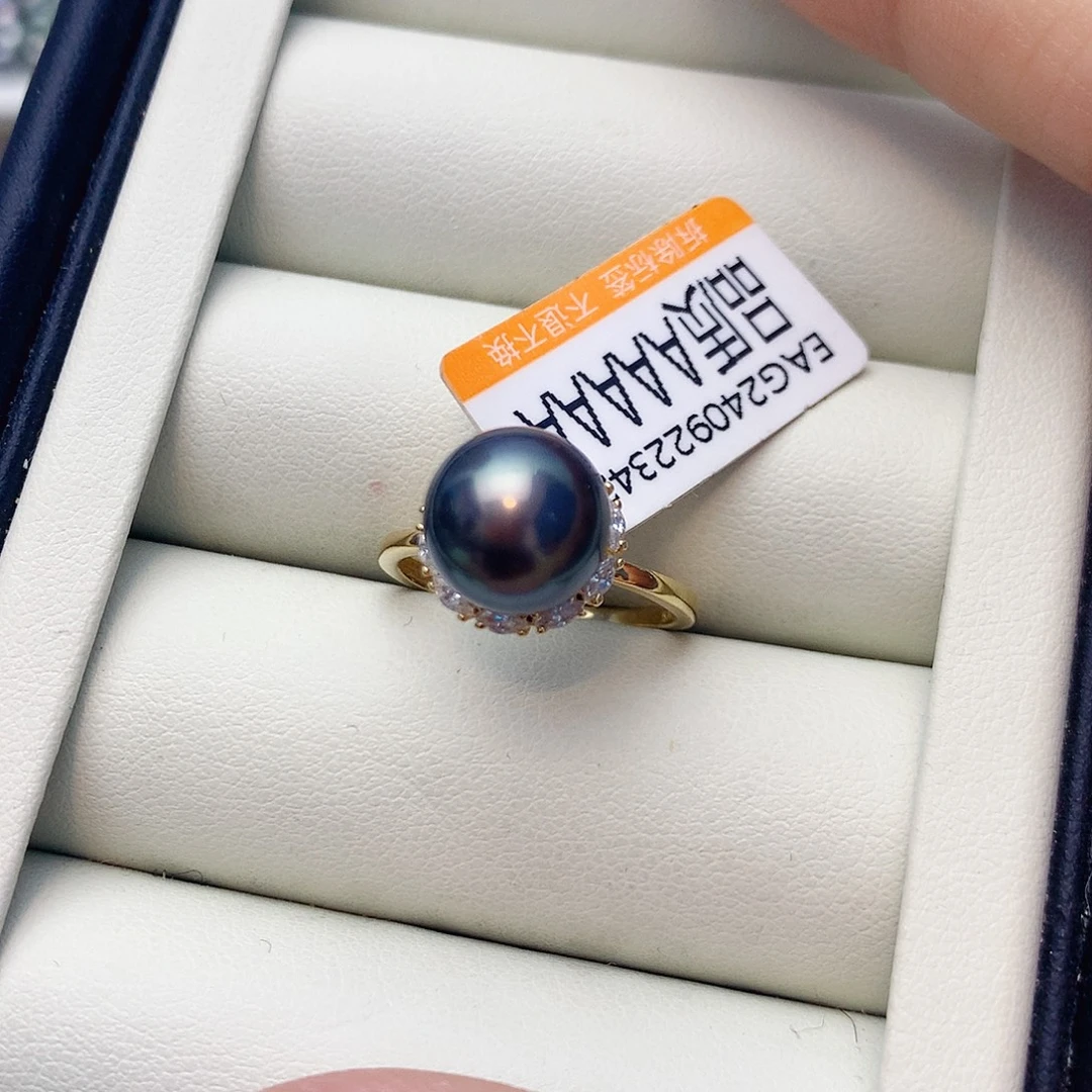 海水珍珠戒指银S925镶嵌w51