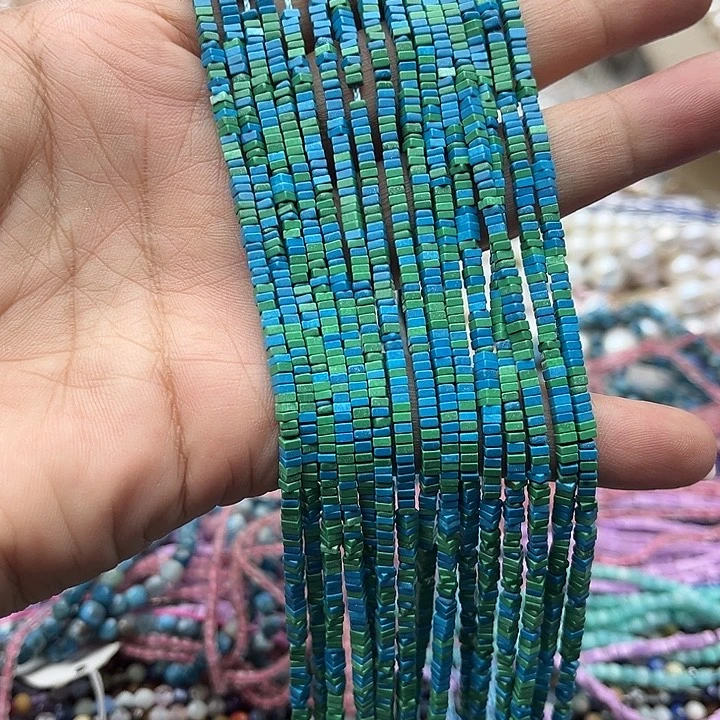 玛瑙/玉髓未镶嵌珠宝半成品一条2/1mm左右菜籽绿隔片