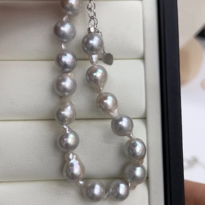 银S925镶嵌海水珍珠颈饰