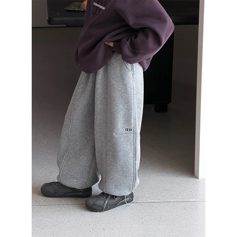 柒号童仓男童裤子秋冬加厚童装2025新款儿童加绒休闲裤韩版中大童