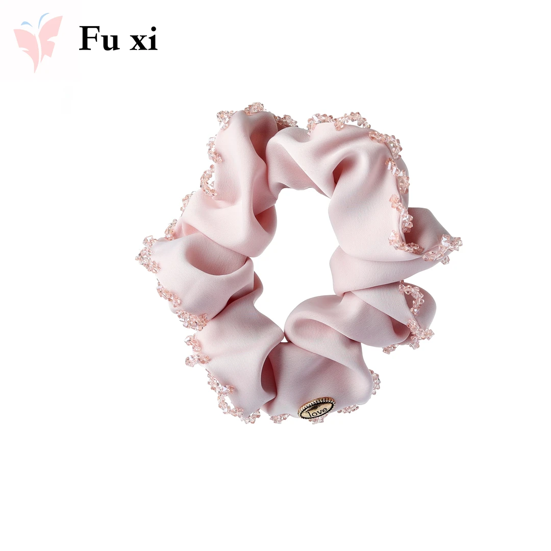 FUXI/福熙原创设计高级感洋气时尚发圈3016（粉色）温柔漂亮发饰
