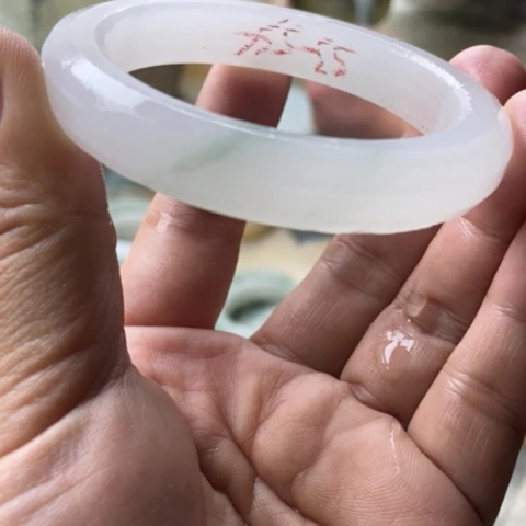 一***花石英质玉（金丝玉）未镶嵌手镯加工定制