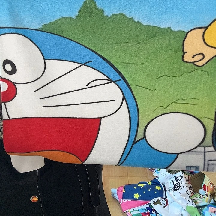 棉飞行员哆啦A梦浴巾