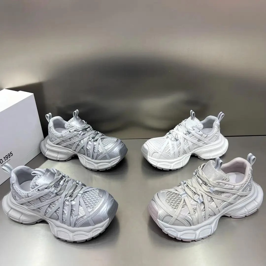卡玛莲6036女新款厚底老爹增高百搭休闲休闲鞋透气绑带运动鞋