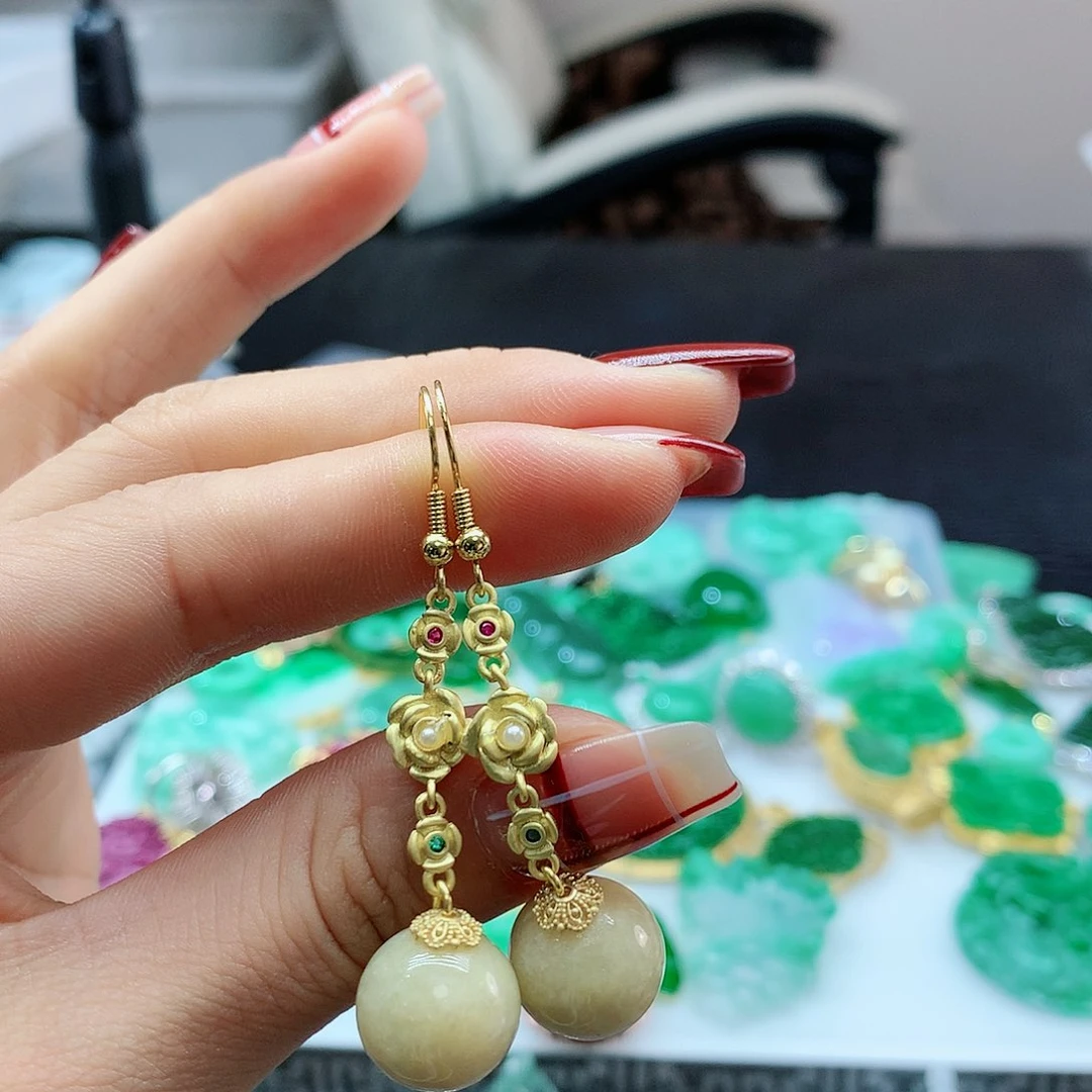 【闪购商品】翡翠耳饰未镶嵌，