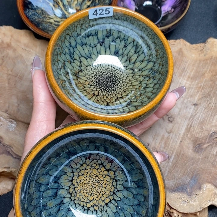 匪***苑茶盏建窑建盏主人杯425