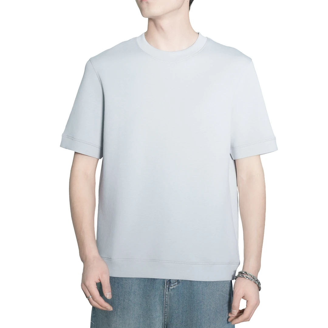 百搭宽松男士T恤云感水柔棉休闲夏季透气半袖潮流简约t恤运动针织