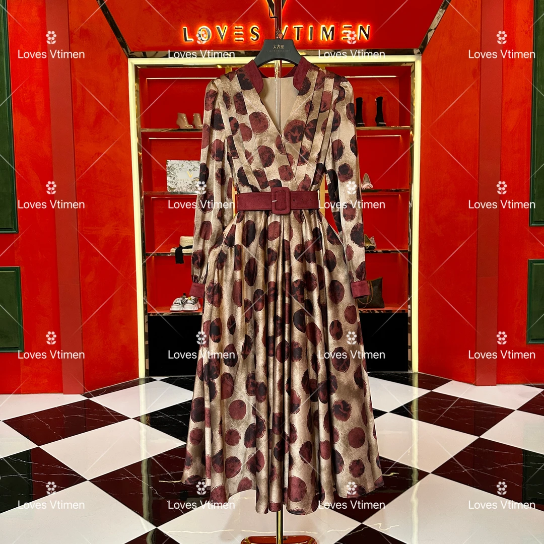 【大胆专属】设计师高级感复古波点显瘦连衣裙LOVES-A177