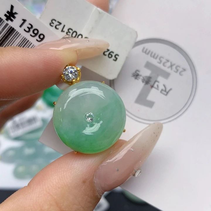 翡翠银S925镶嵌颈饰