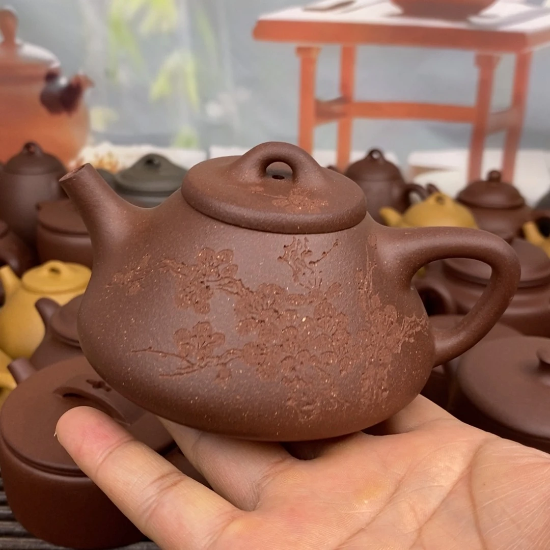 茶壶紫砂子冶石瓢原矿深井紫泥200cv左右0添加