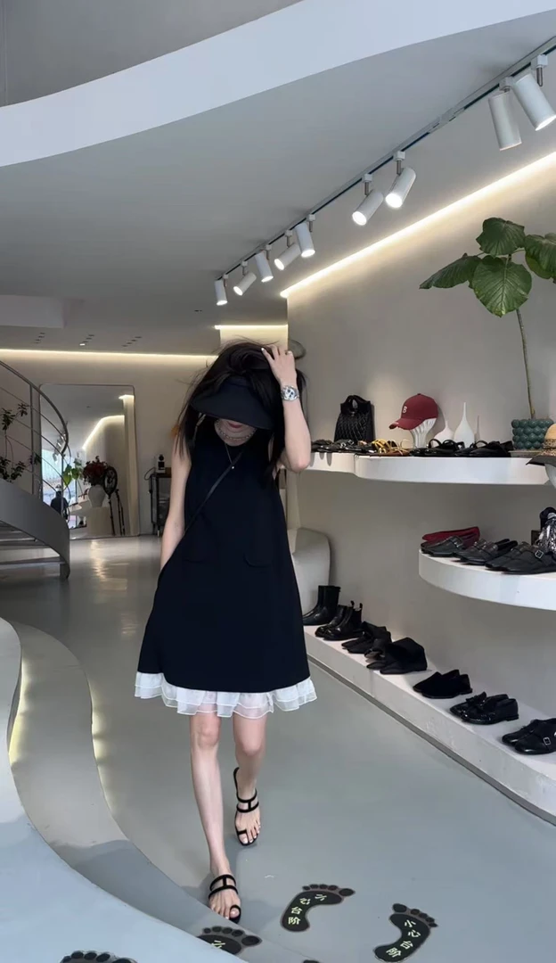 【欣~】莎啦啦~夏季醋酸宽松休闲显瘦连身裙