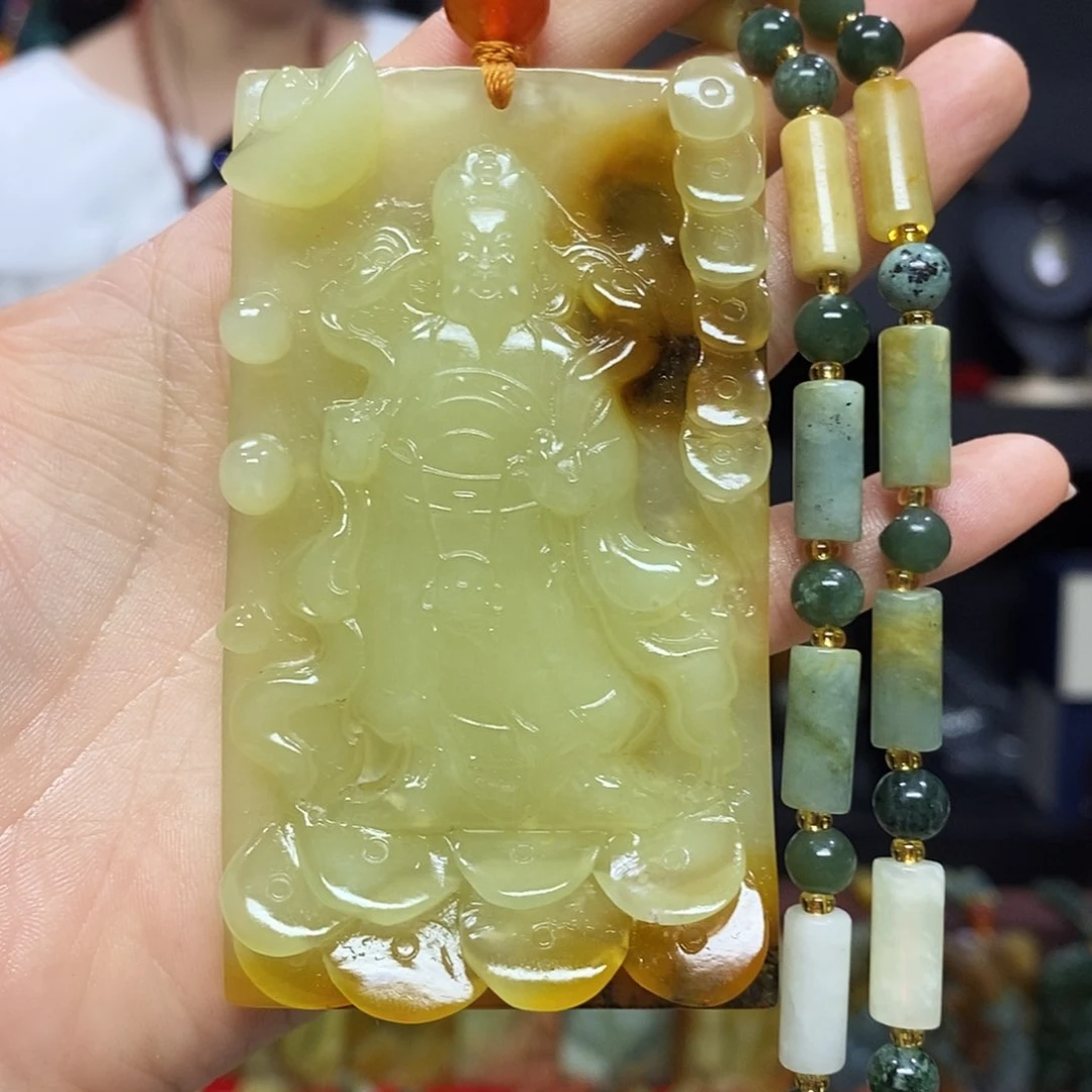 未镶嵌岫玉挂件吊坠