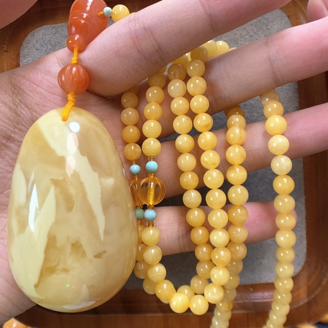 未镶嵌项链蜜蜡蜜蜡吊坠