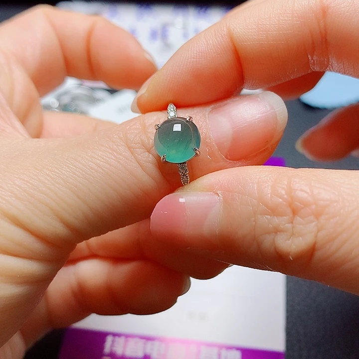 银S925镶嵌戒指翡翠