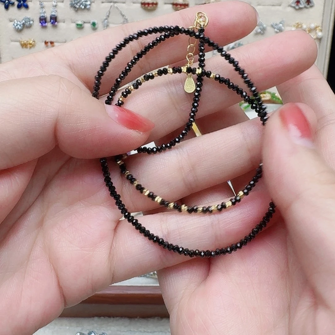 尖晶石颈饰银S925镶嵌吊坠