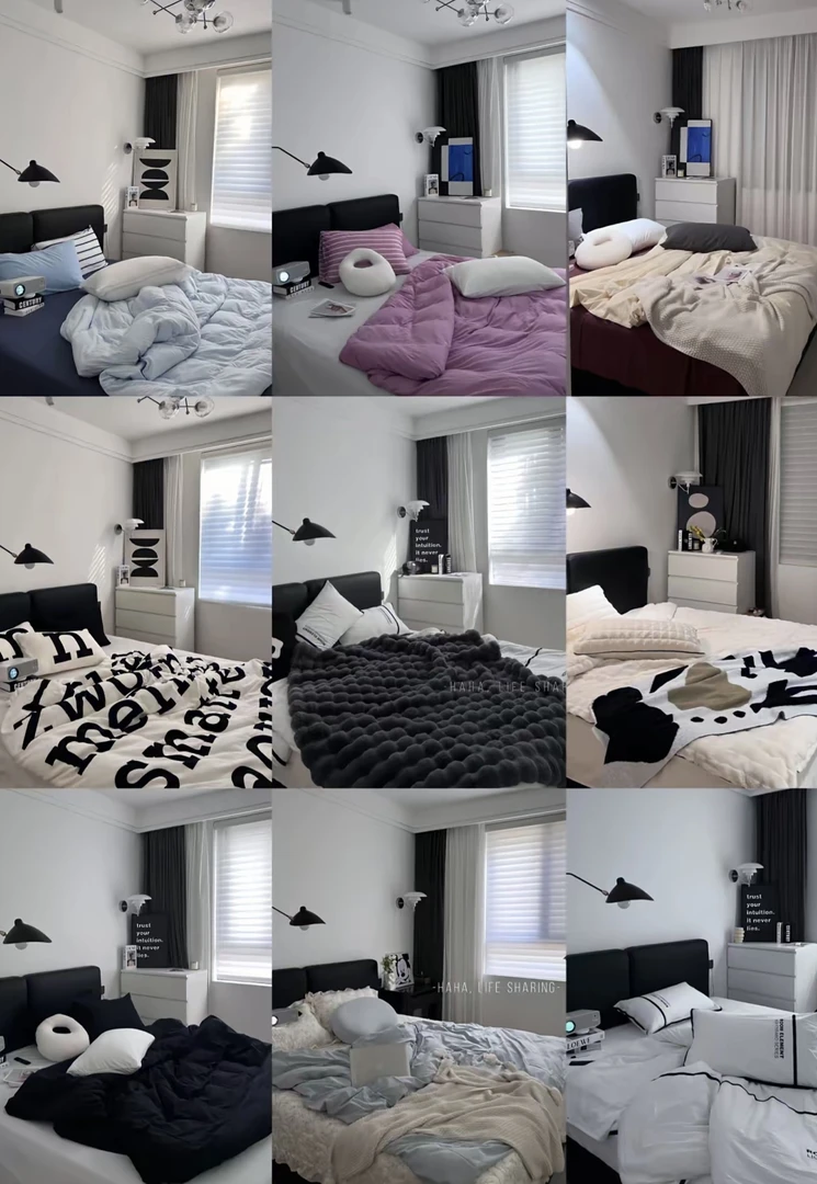 高端全棉|四件套纯棉简约轻奢高级感四季通用简约风床品四件套3