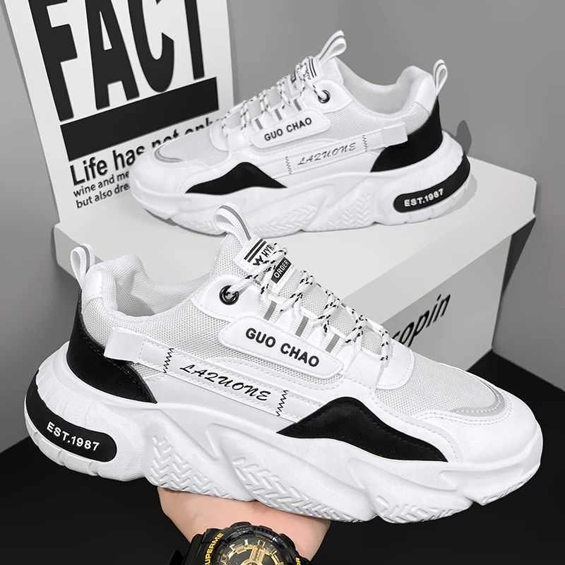 鞋子男2025新款爆款夏季网面运动休闲厚底增高潮牌老爹鞋BK208