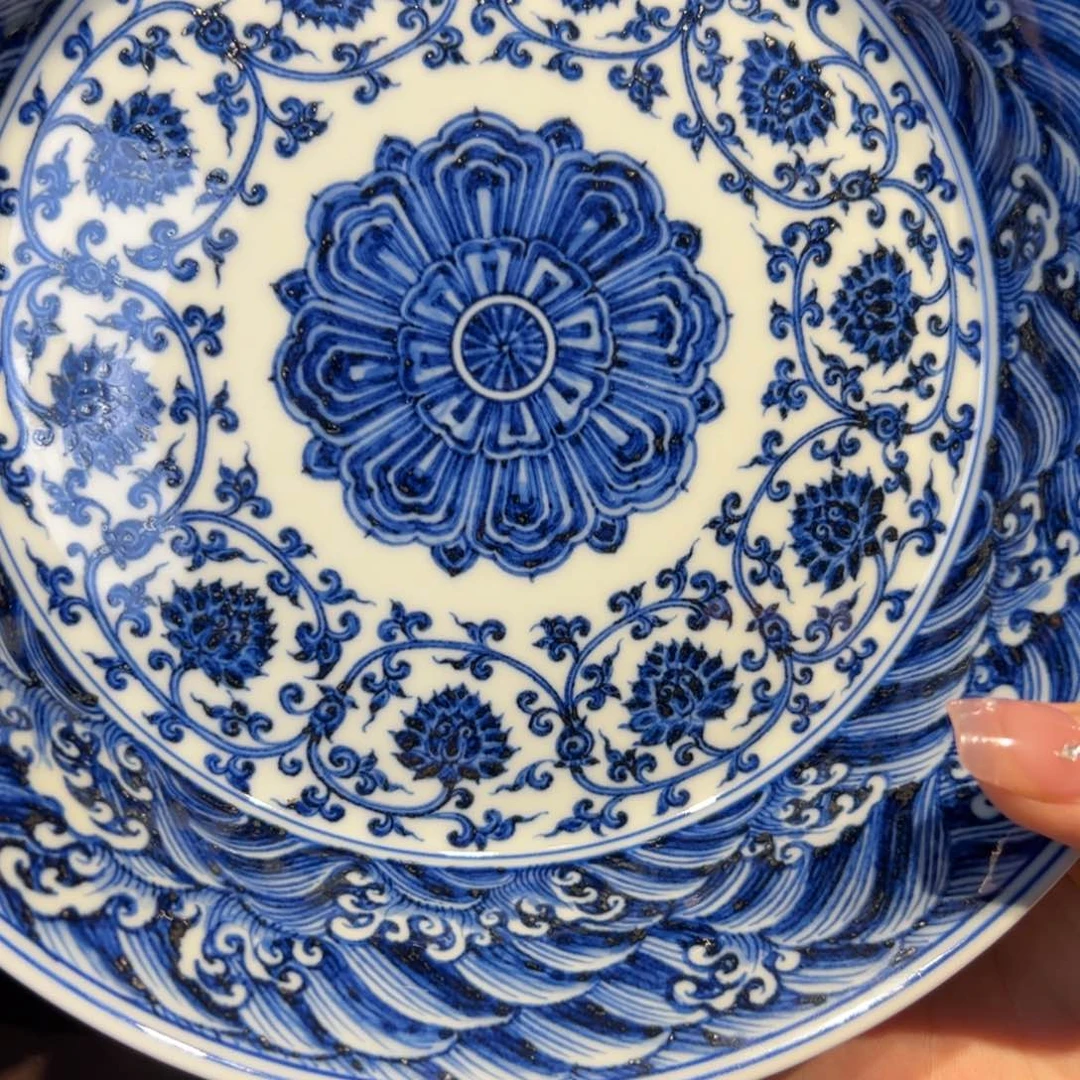 青花雯华堂手绘壶承